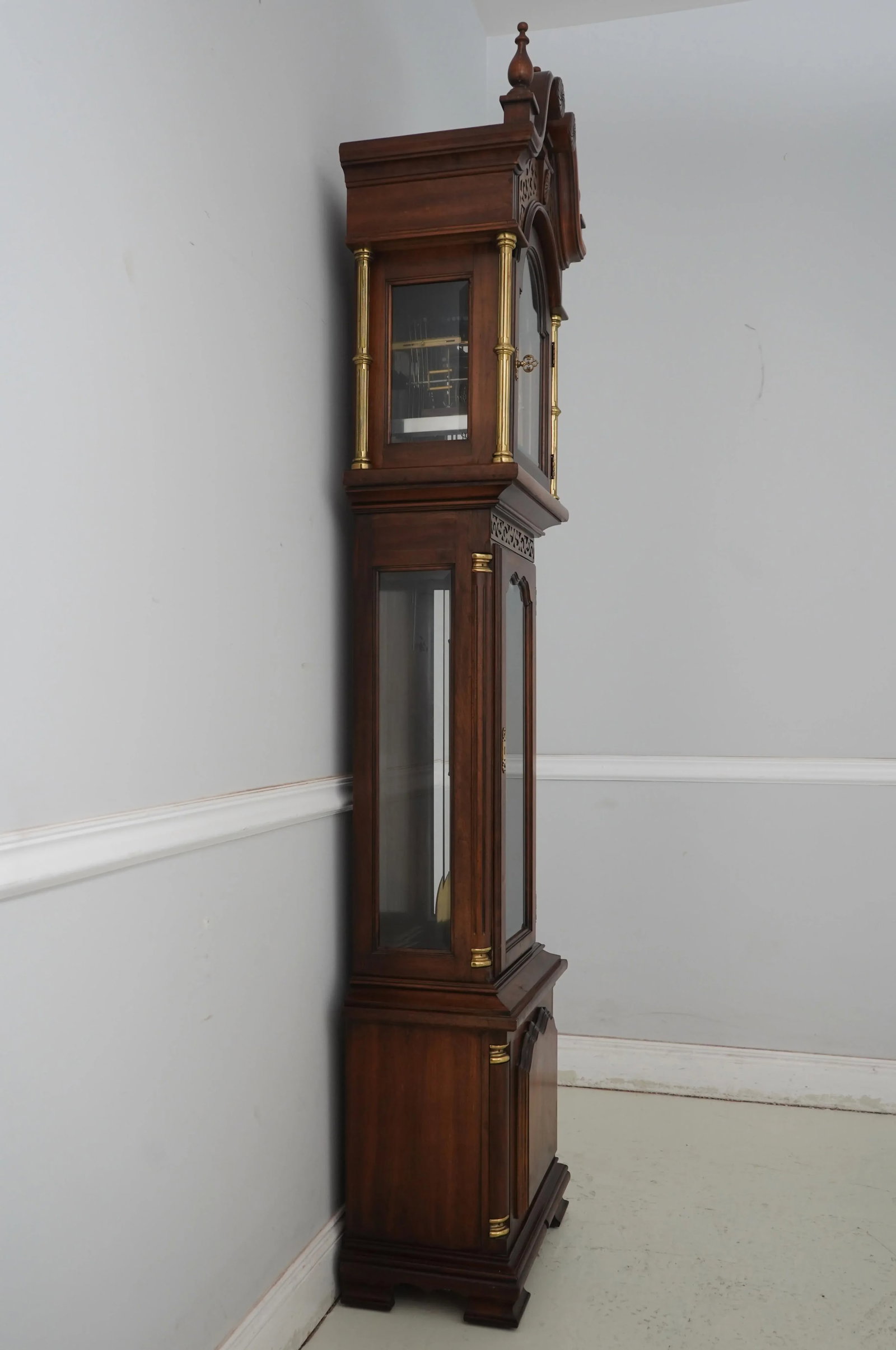 Ridgeway Cherry Tall Case Grandfather Clock - 2