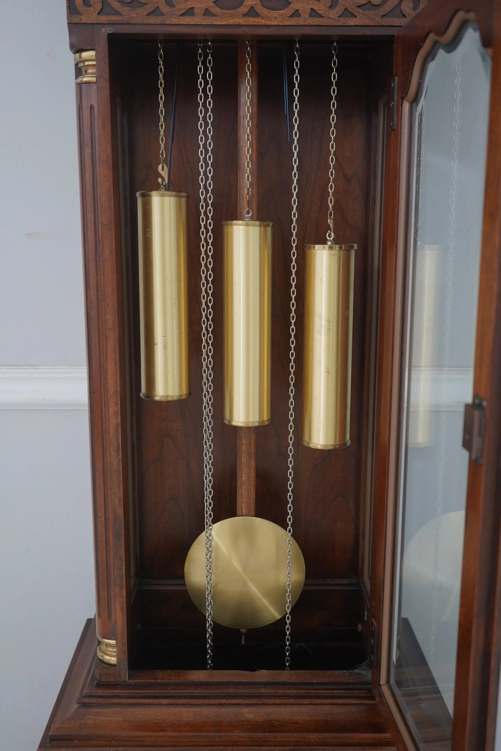 Ridgeway Cherry Tall Case Grandfather Clock - 8