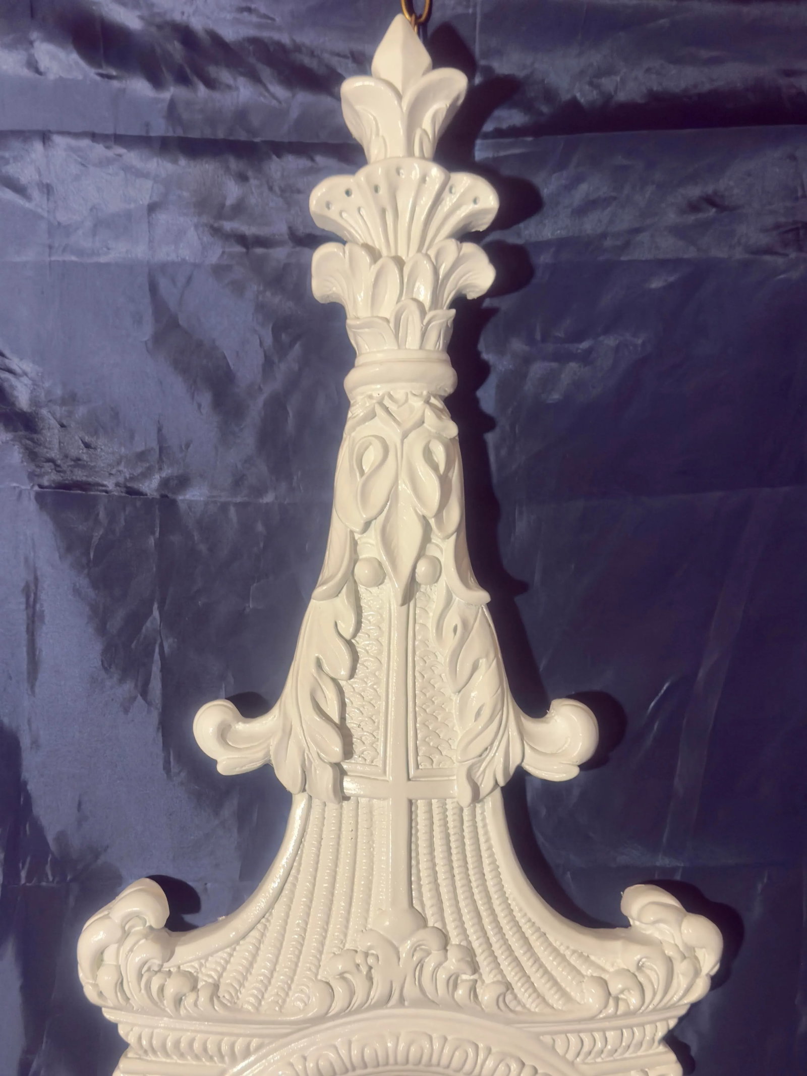 Vintage Palm Beach Regency Gloss White French Rococo Revival Wall Mirror in Gampel-Stoll Style - New - 6