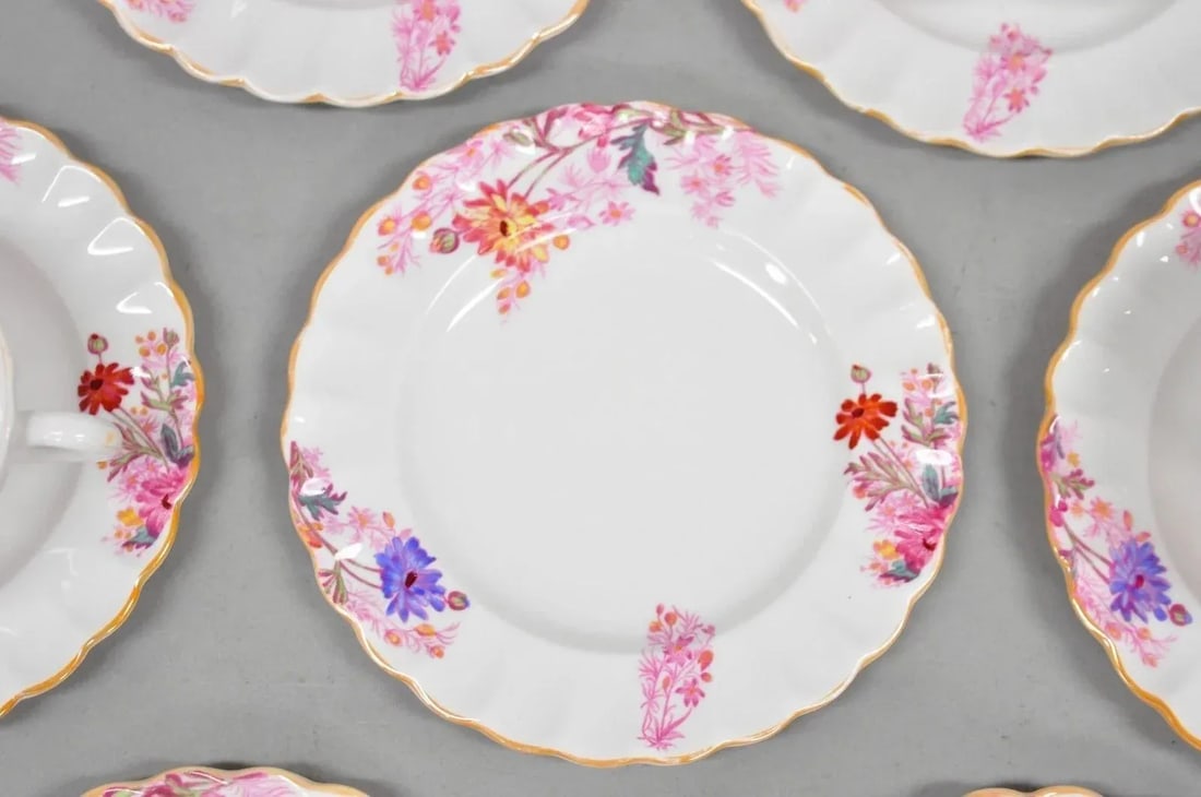 Mid 20th Century Spode England "Chelsea Garden" Bone China Porcelain Dinner Set of 51 Pc - 11
