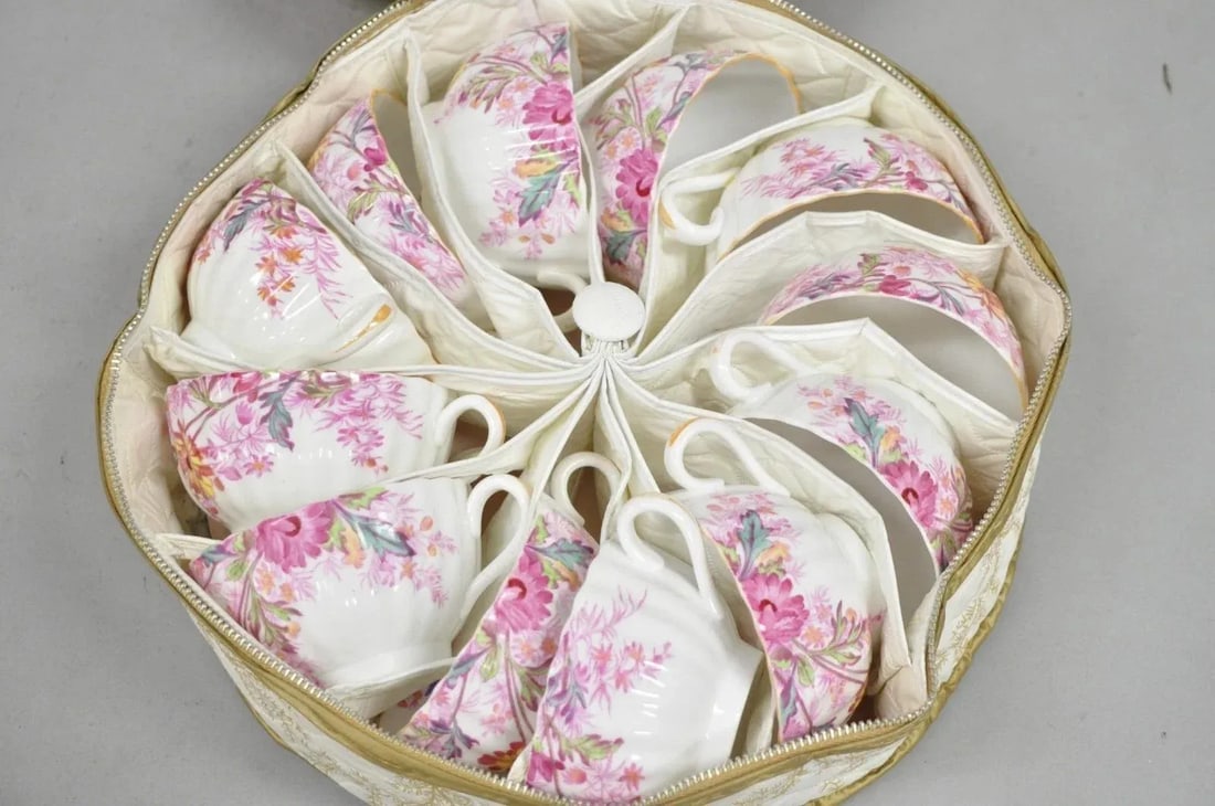Mid 20th Century Spode England "Chelsea Garden" Bone China Porcelain Dinner Set of 51 Pc - 12