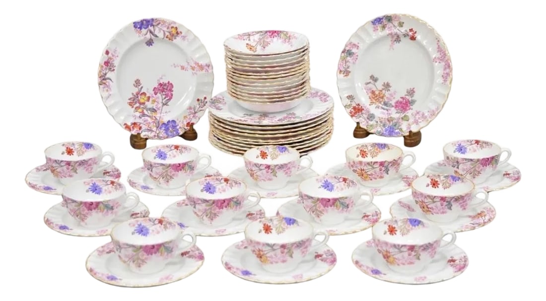 Mid 20th Century Spode England "Chelsea Garden" Bone China Porcelain Dinner Set of 51 Pc (1 of 13)