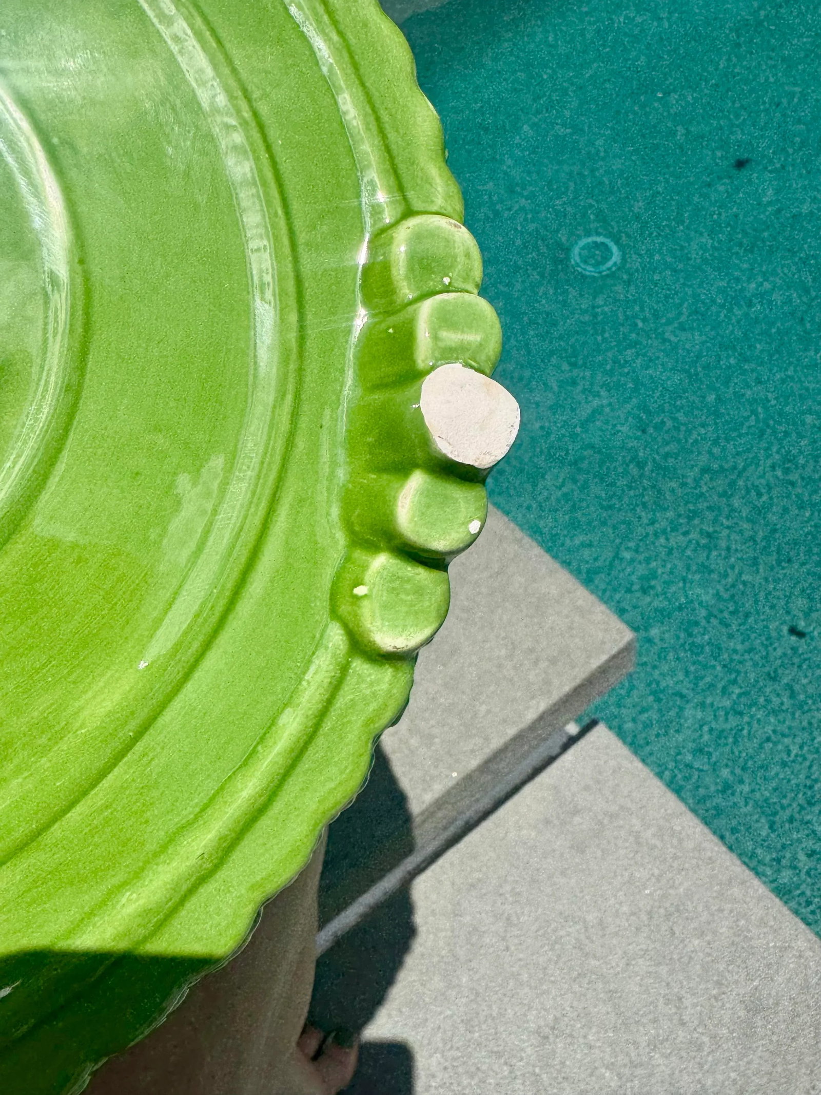 Large Early 20th Century Mottahedeh Designs Green Bamboo Ceramic Cachepot - Made in Italy - 11