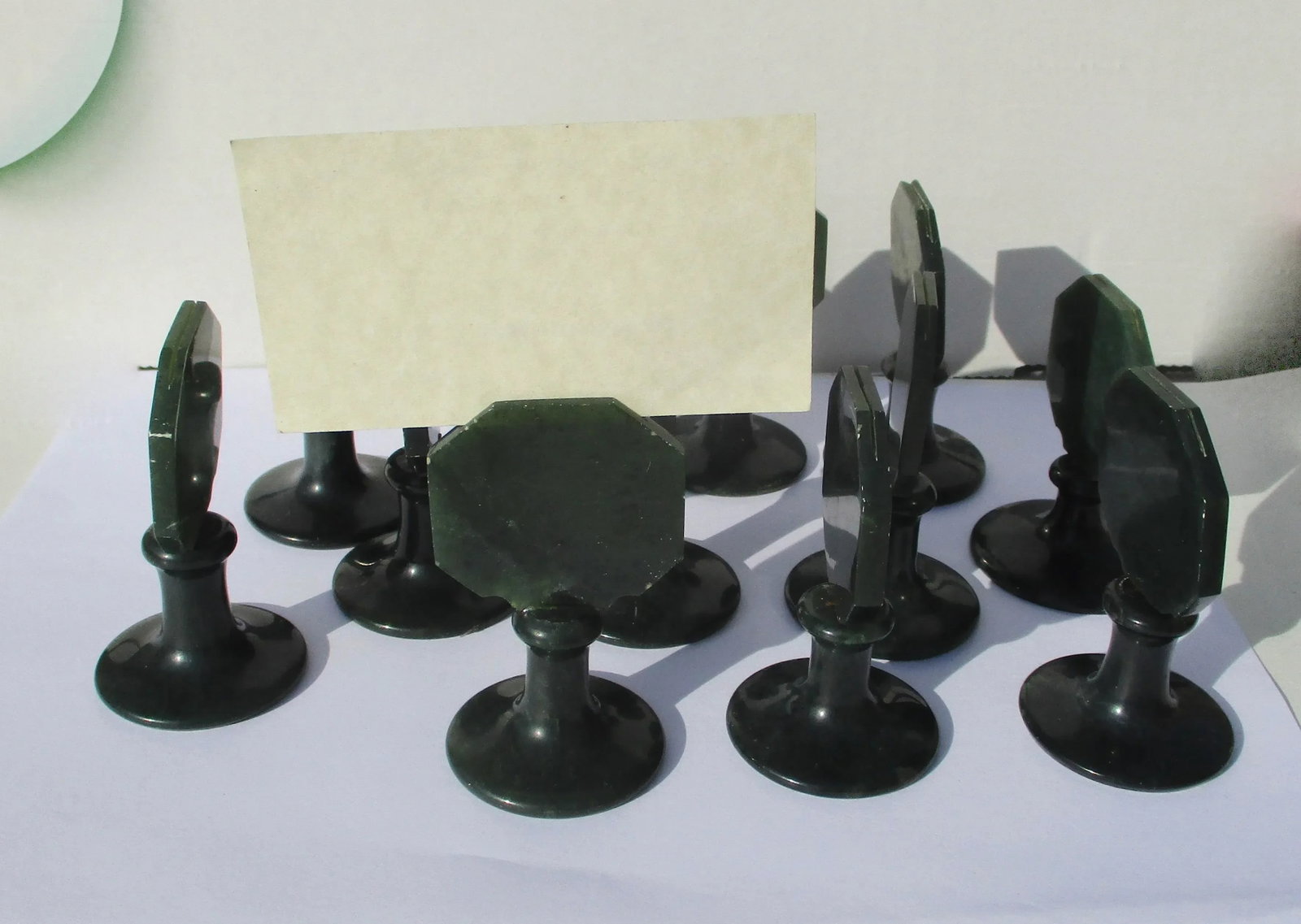 Set of 12 Grand Hotel Jade Place Card Holders - Set of 12 - 4