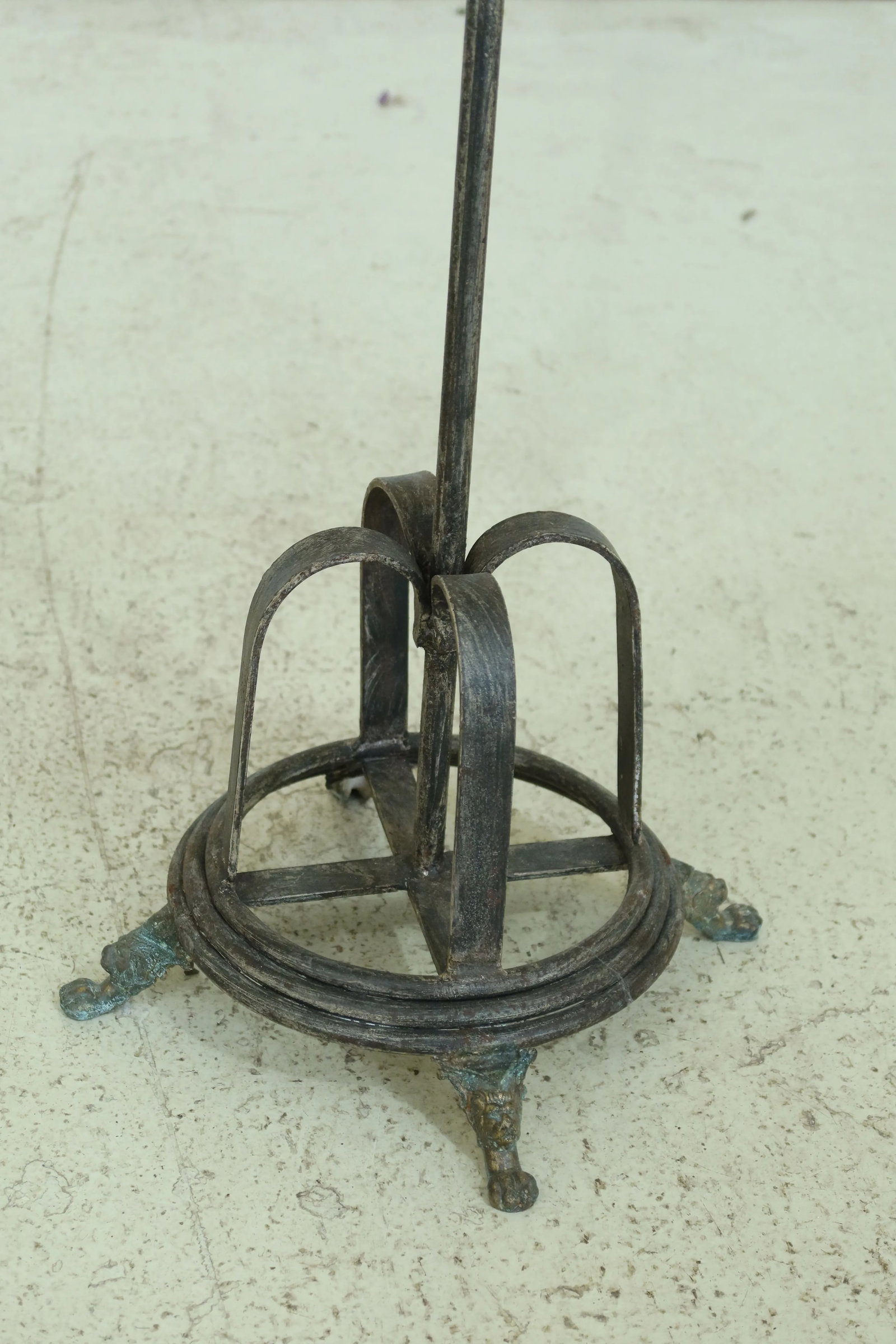 Wrought Iron Tall Candle Stick Candle Pricks - a Pair - 2