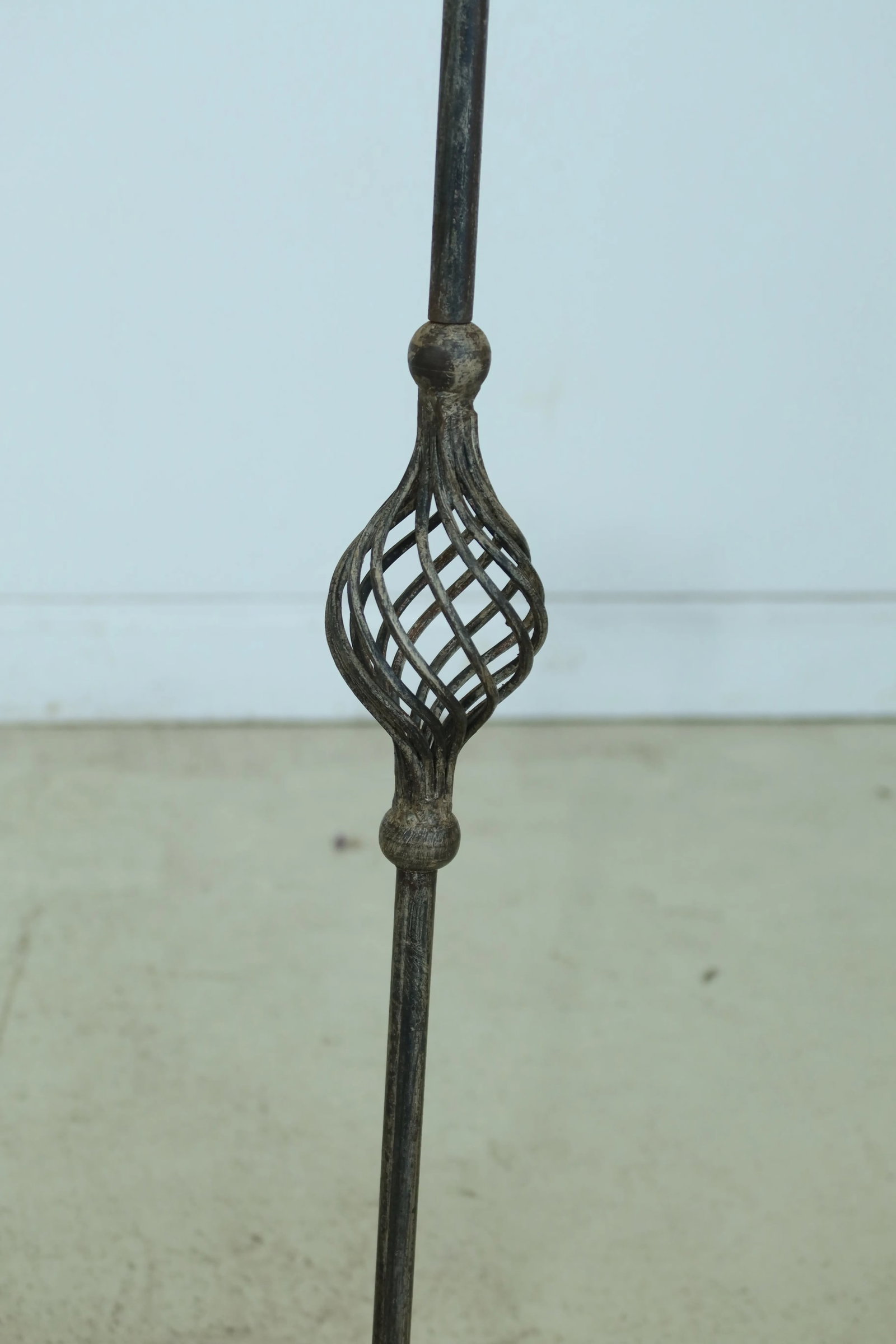 Wrought Iron Tall Candle Stick Candle Pricks - a Pair - 3