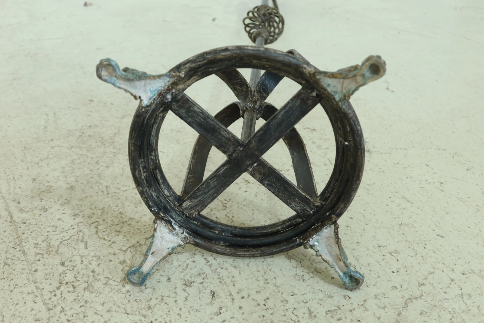 Wrought Iron Tall Candle Stick Candle Pricks - a Pair - 6