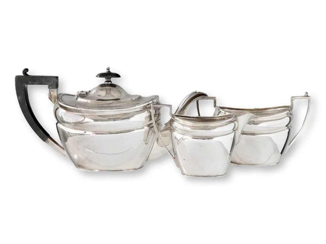 1930s Art Deco English Silverplate Cream & Sugar Set - 2
