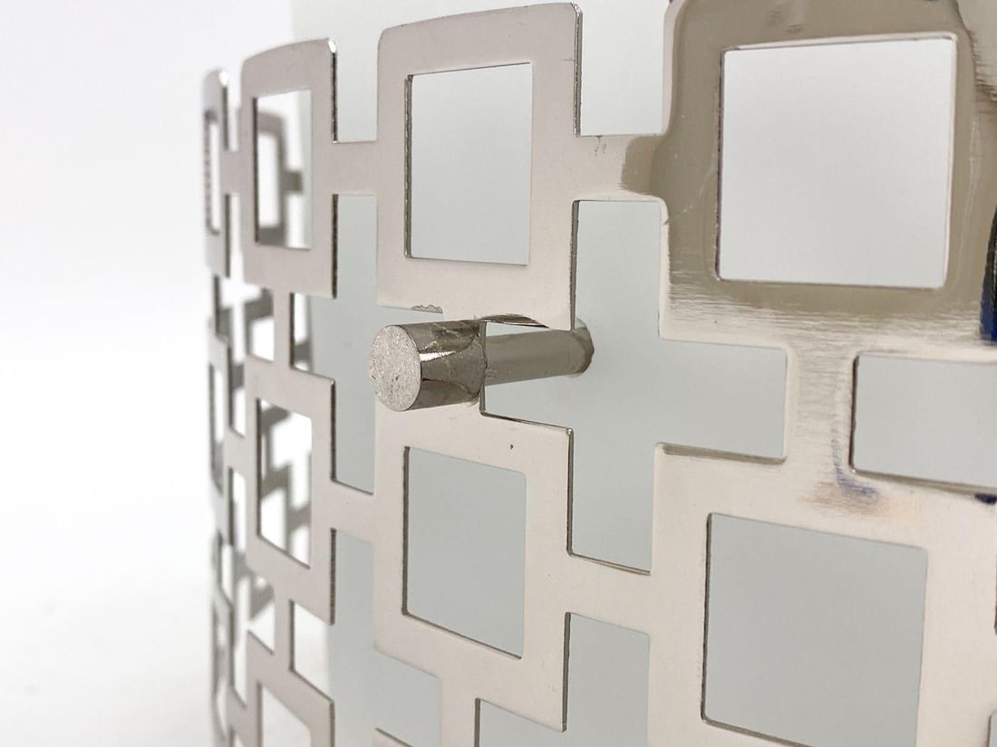 Jonathan Adler Parker Flush Mount "Nixon" Pattern in Nickel & Glass - 2