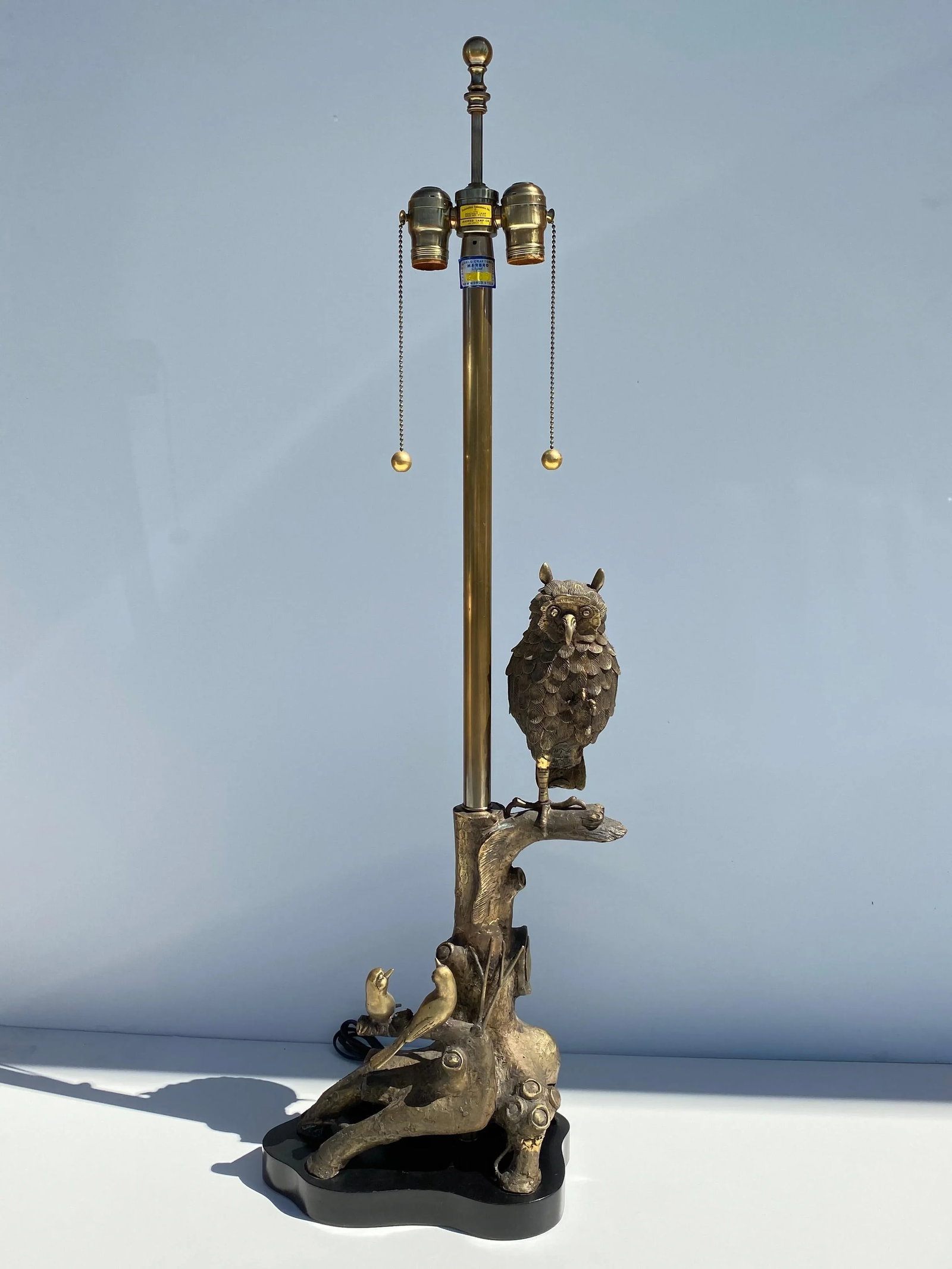 Bronze Owl Lamp by Marbro - 8