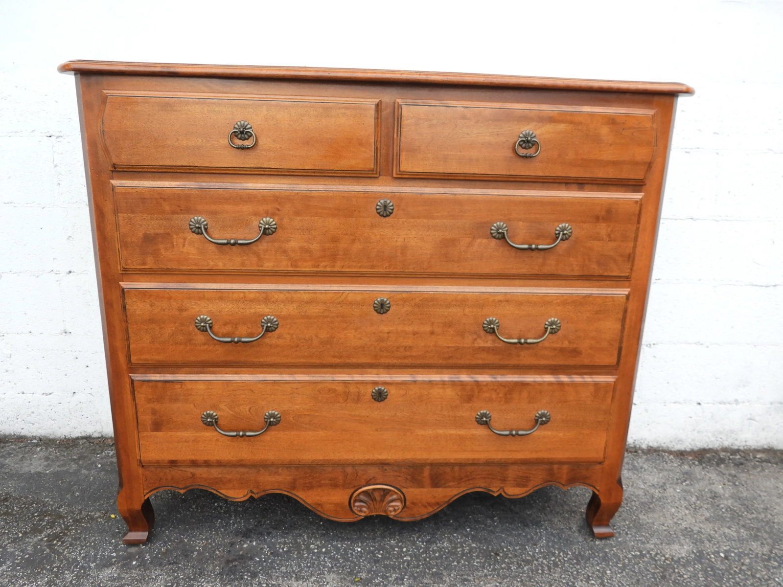 Ethan Allen Solid Maple Large Low Dresser Bathroom Vanity 6020 - 10