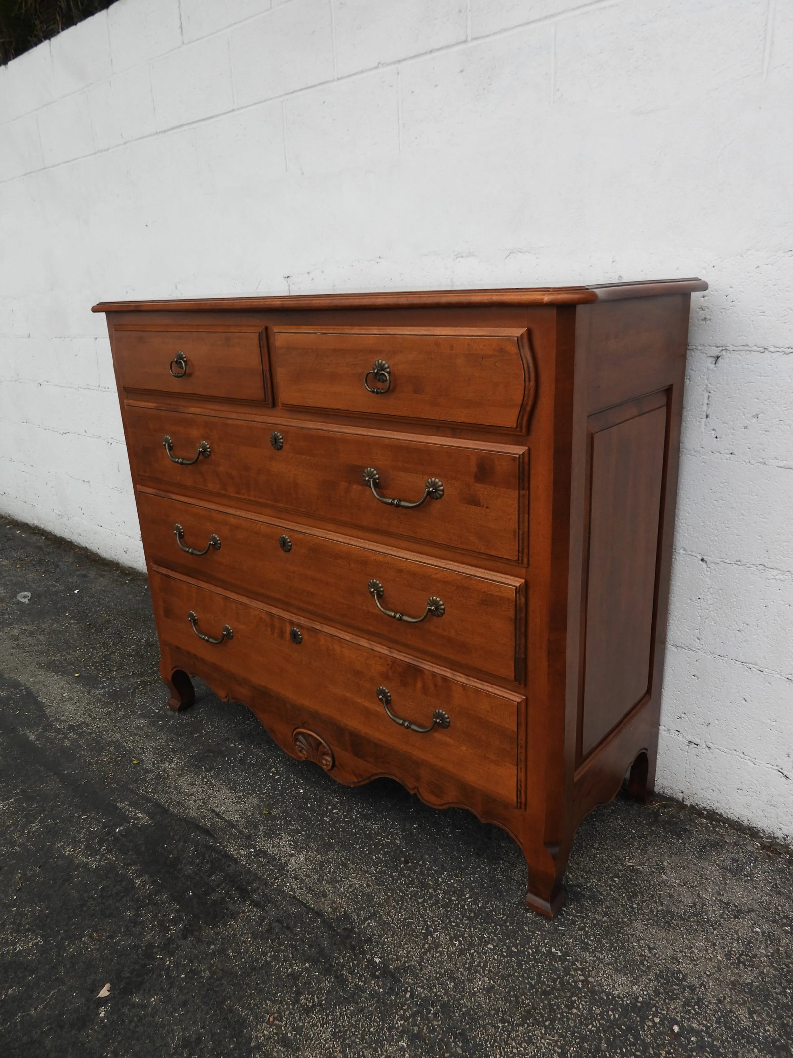 Ethan Allen Solid Maple Large Low Dresser Bathroom Vanity 6020 - 12