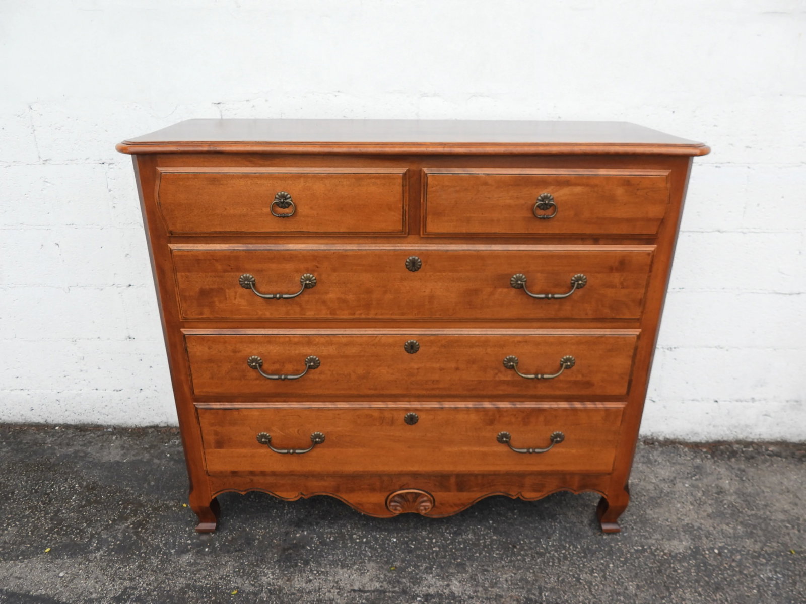 Ethan Allen Solid Maple Large Low Dresser Bathroom Vanity 6020 - 15
