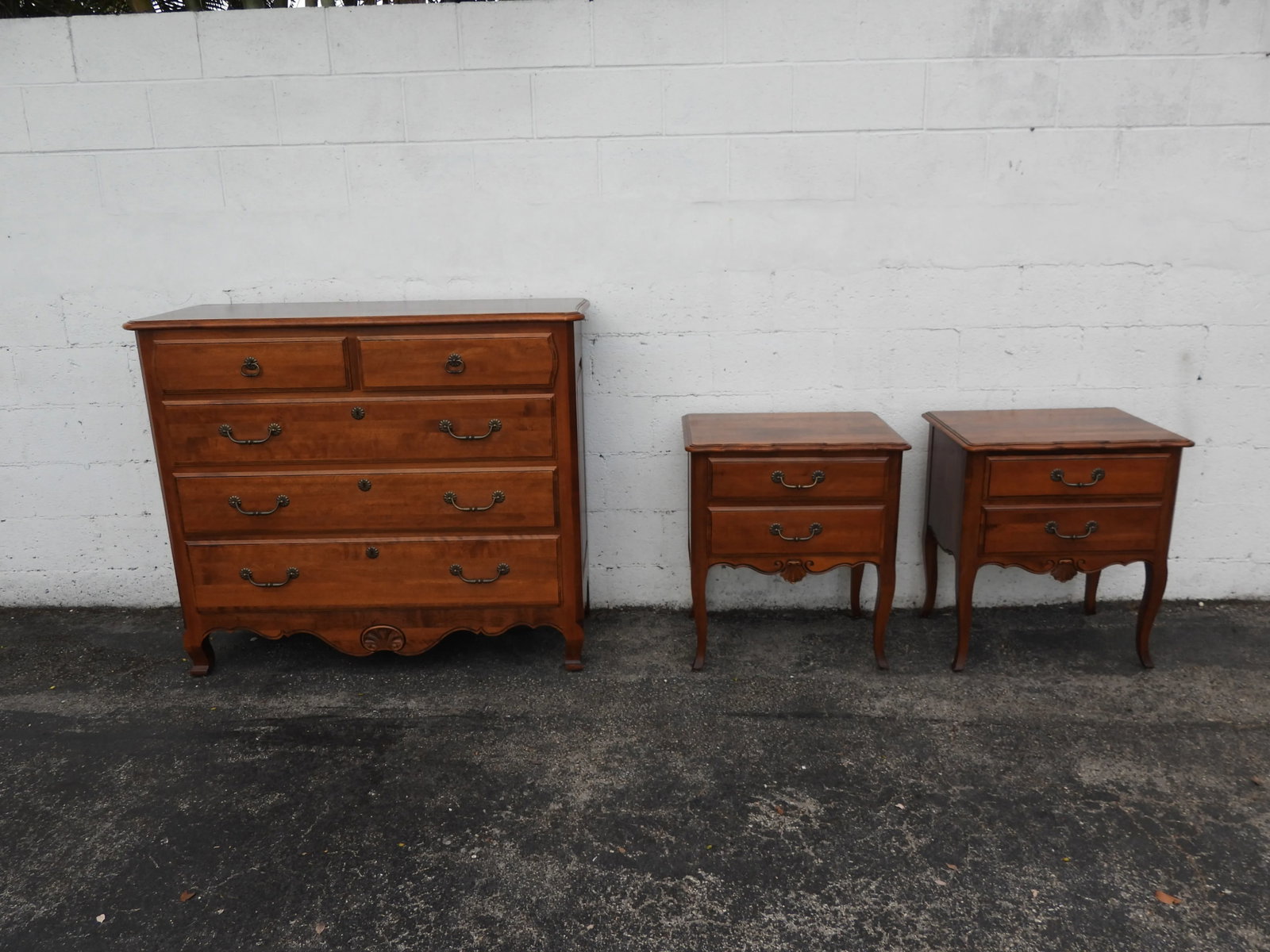 Ethan Allen Solid Maple Large Low Dresser Bathroom Vanity 6020 - 16
