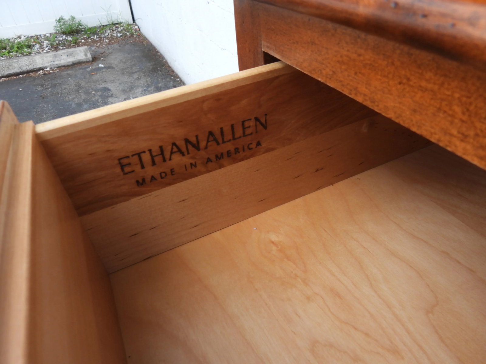 Ethan Allen Solid Maple Large Low Dresser Bathroom Vanity 6020 - 5