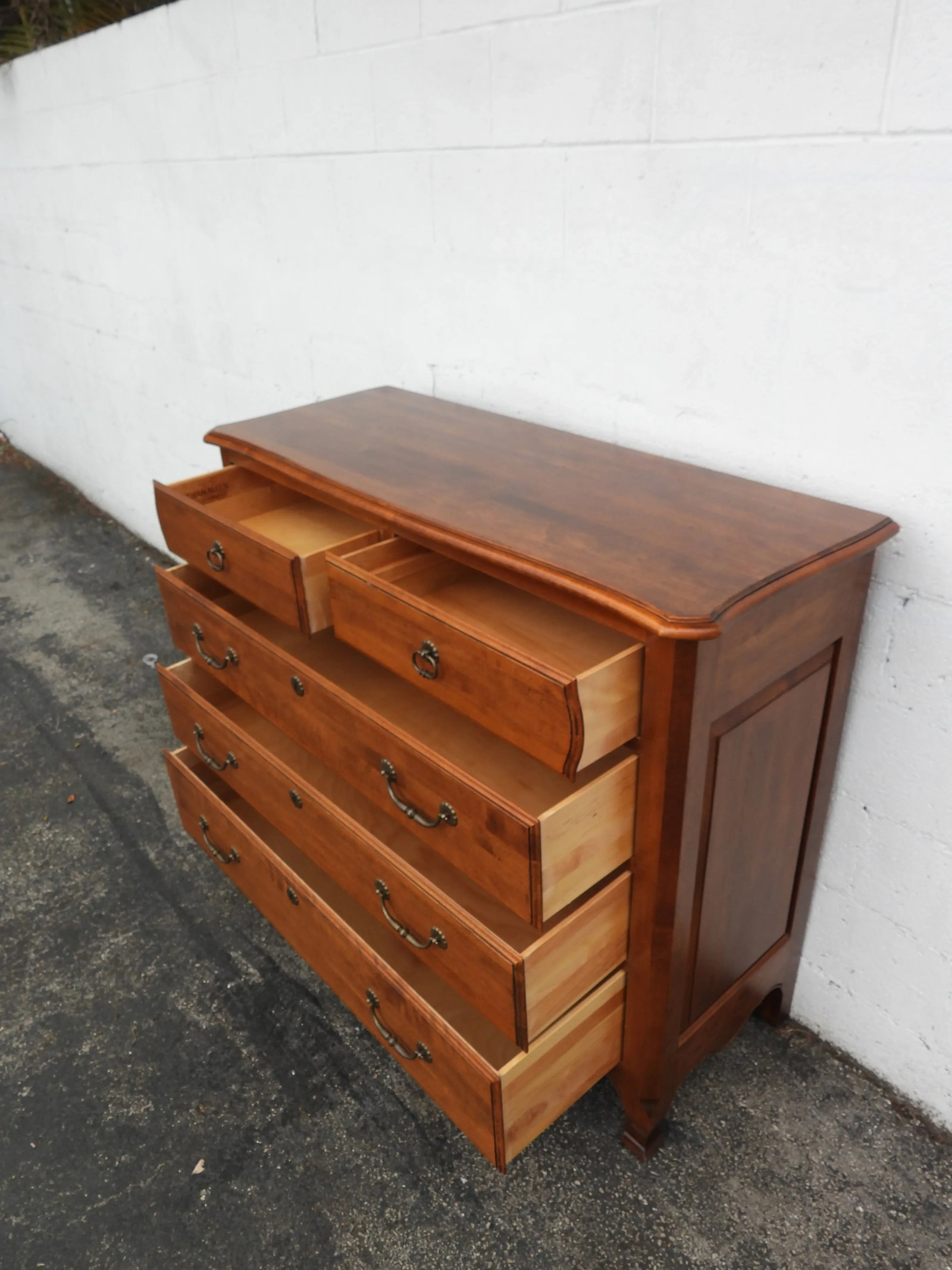 Ethan Allen Solid Maple Large Low Dresser Bathroom Vanity 6020 - 6