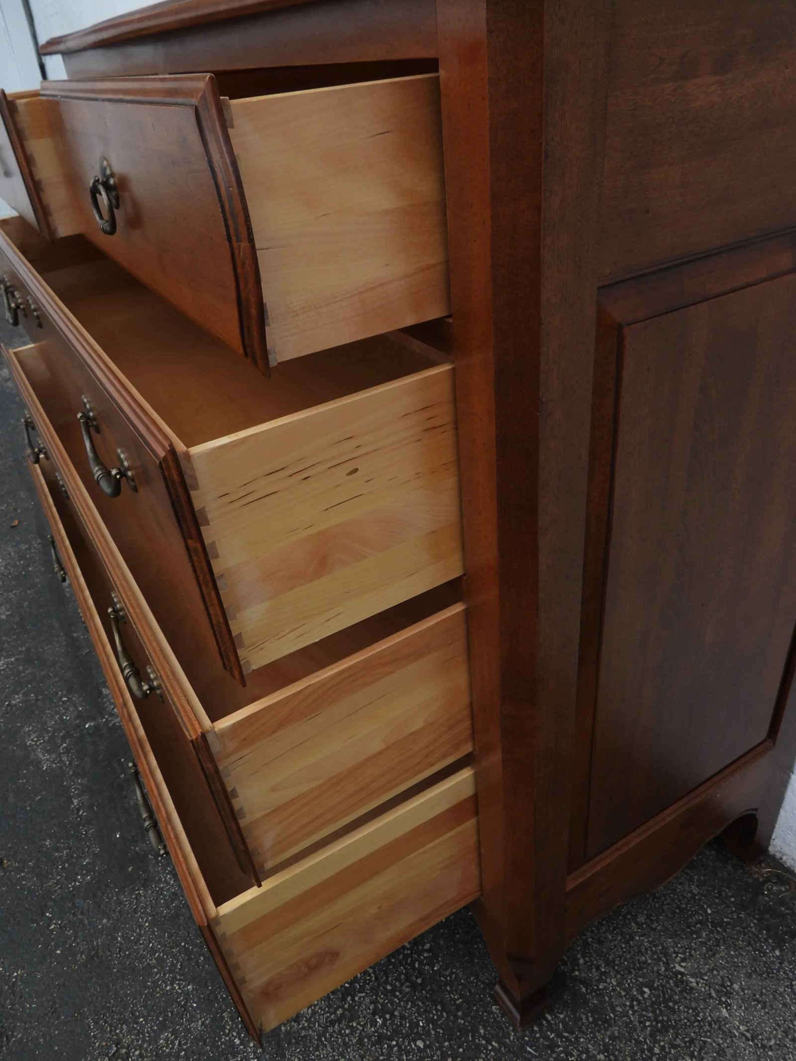 Ethan Allen Solid Maple Large Low Dresser Bathroom Vanity 6020 - 8