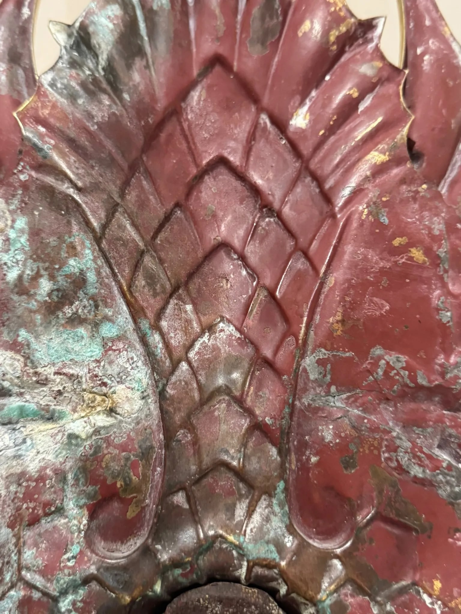 Antique Chinese Bronze Koi Fish Wall Sconce - Early 20th Century - 12