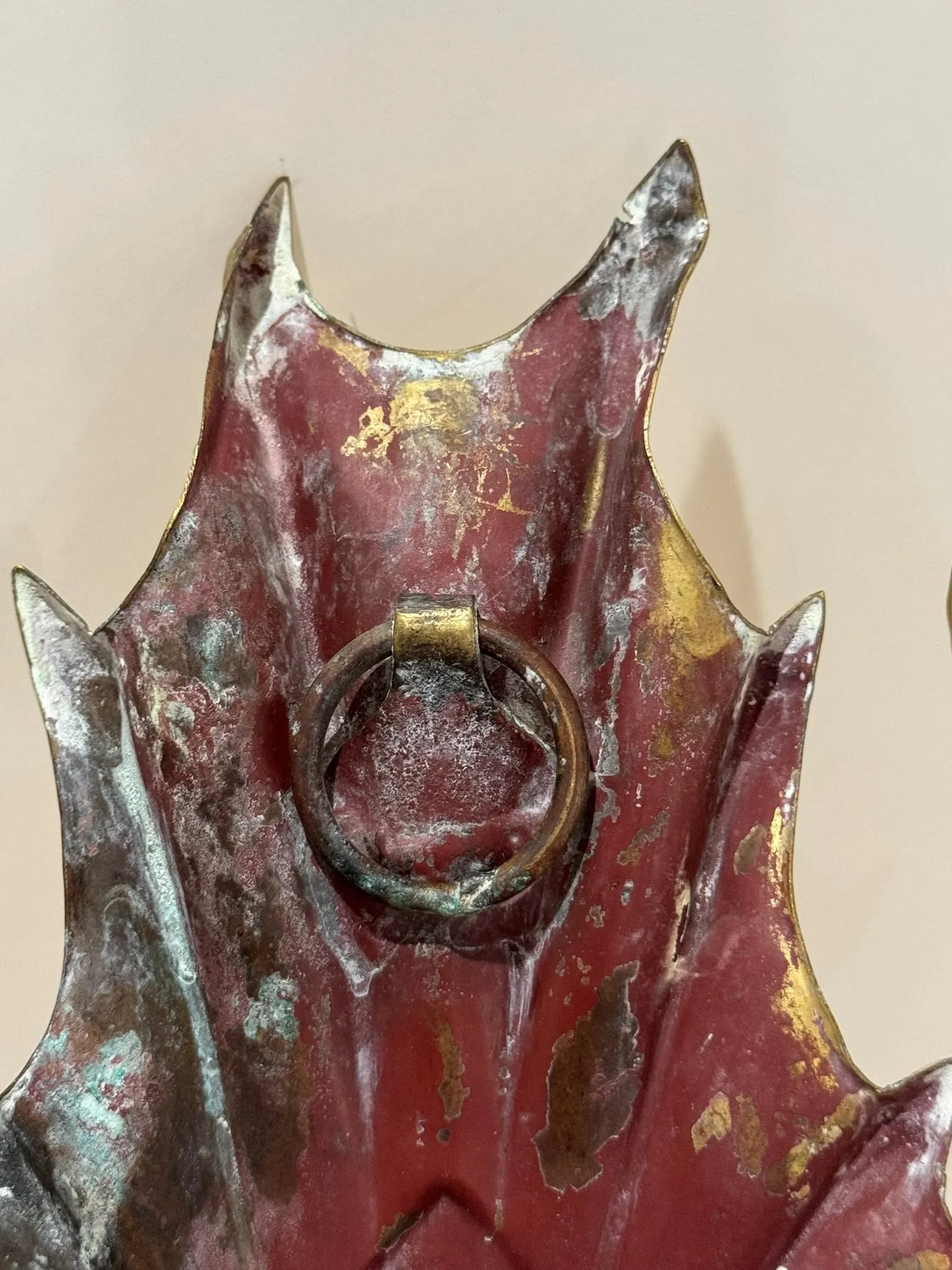 Antique Chinese Bronze Koi Fish Wall Sconce - Early 20th Century - 13
