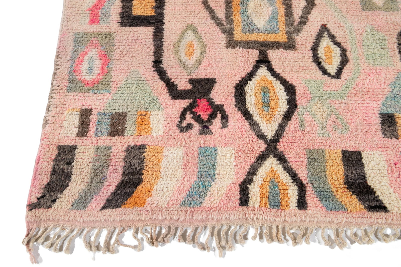 Rose Vintage Azilal Moroccan Handmade Wool Rug - 10