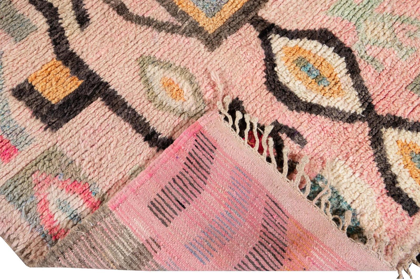 Rose Vintage Azilal Moroccan Handmade Wool Rug - 2