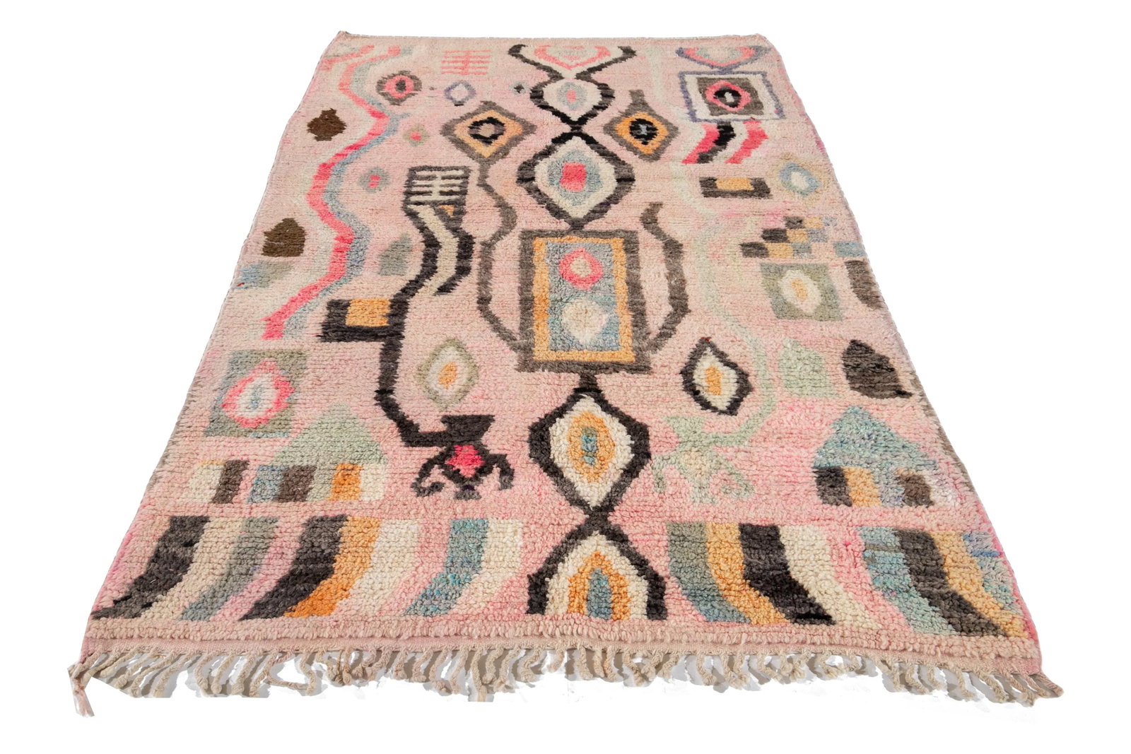 Rose Vintage Azilal Moroccan Handmade Wool Rug - 3