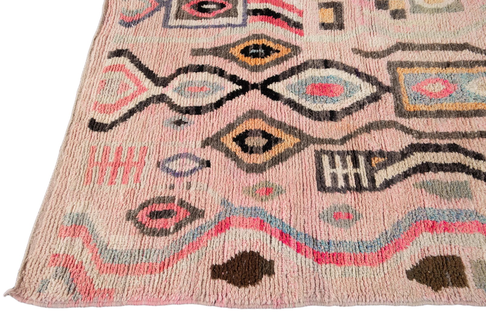Rose Vintage Azilal Moroccan Handmade Wool Rug - 4