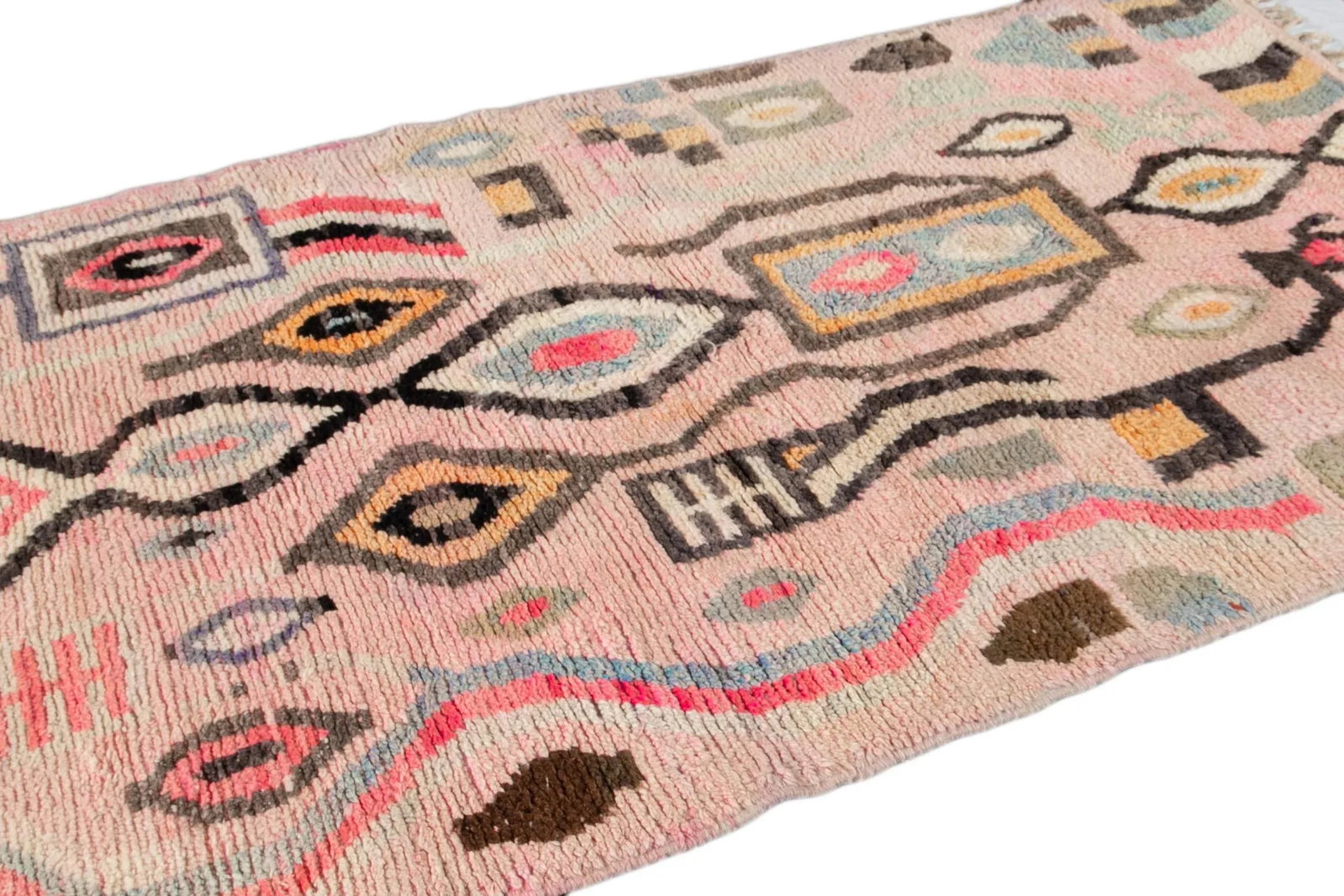 Rose Vintage Azilal Moroccan Handmade Wool Rug - 8