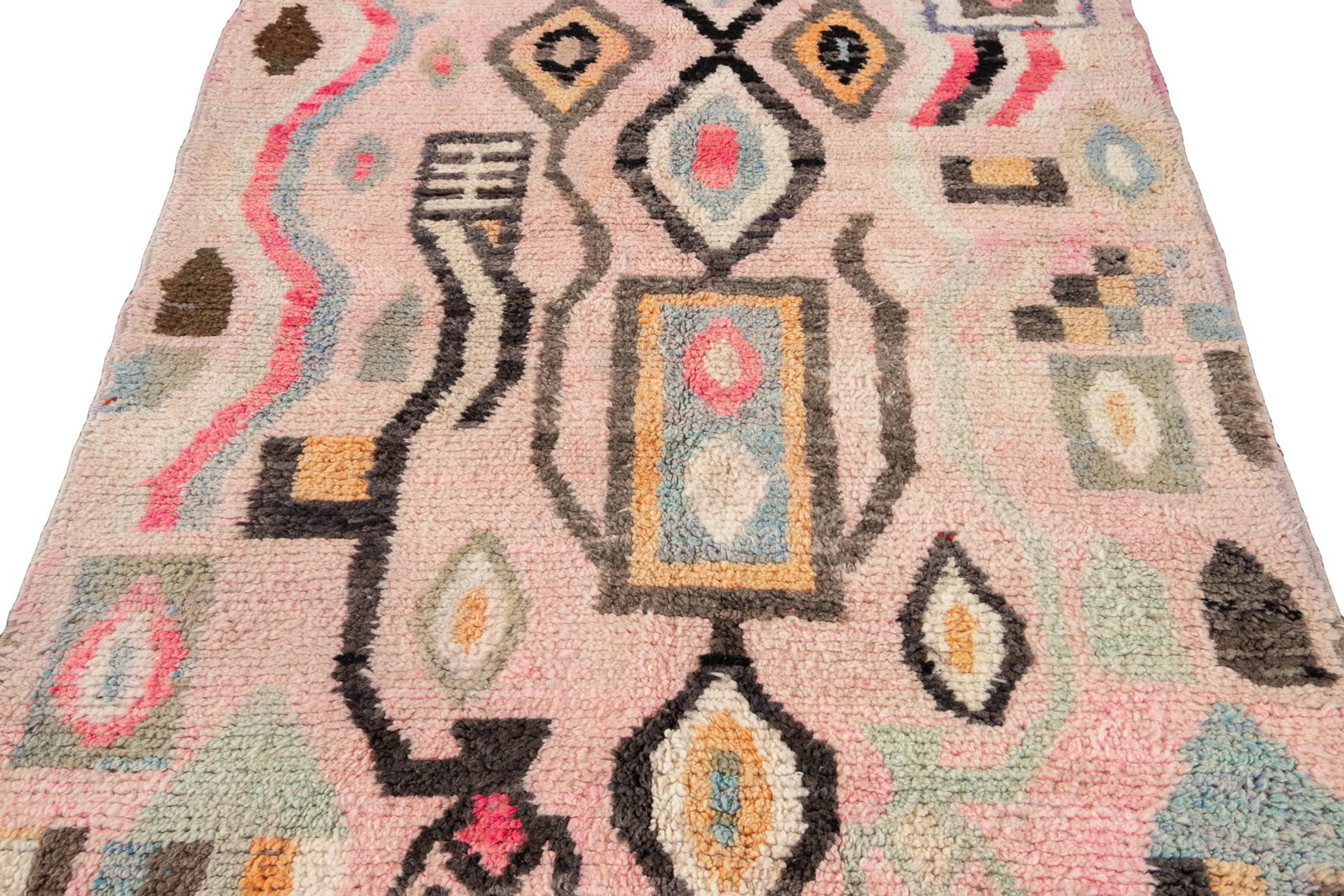 Rose Vintage Azilal Moroccan Handmade Wool Rug - 9