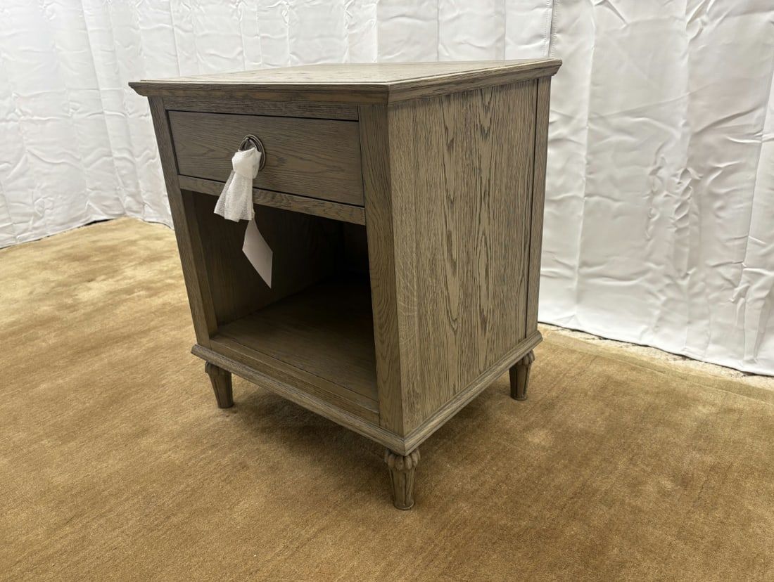 Rh Restoration Hardware Maison Open Nightstand - 24" Antiqued Grey Oak Finish - 13