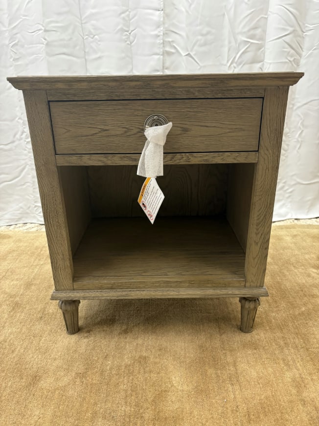 Rh Restoration Hardware Maison Open Nightstand - 24" Antiqued Grey Oak Finish - 15