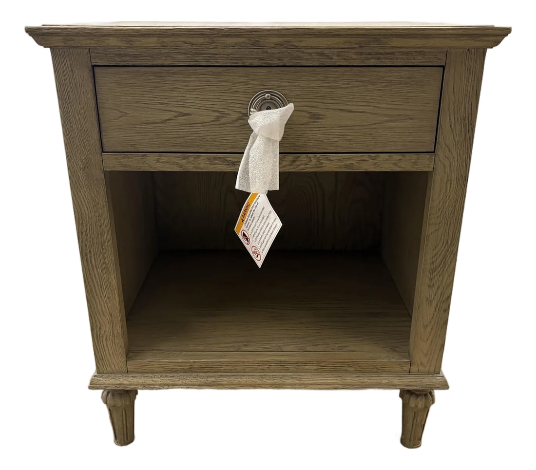 Rh Restoration Hardware Maison Open Nightstand - 24" Antiqued Grey Oak Finish: RH Restoration Hardware Maison Open Nightstand - 24" Antiqued Grey Oak Finish Open Box | Artisan Crafted | French-Inspired Design Configured Retail: * $815 Member Sale * $1,170 Sale * $1,570 Regular