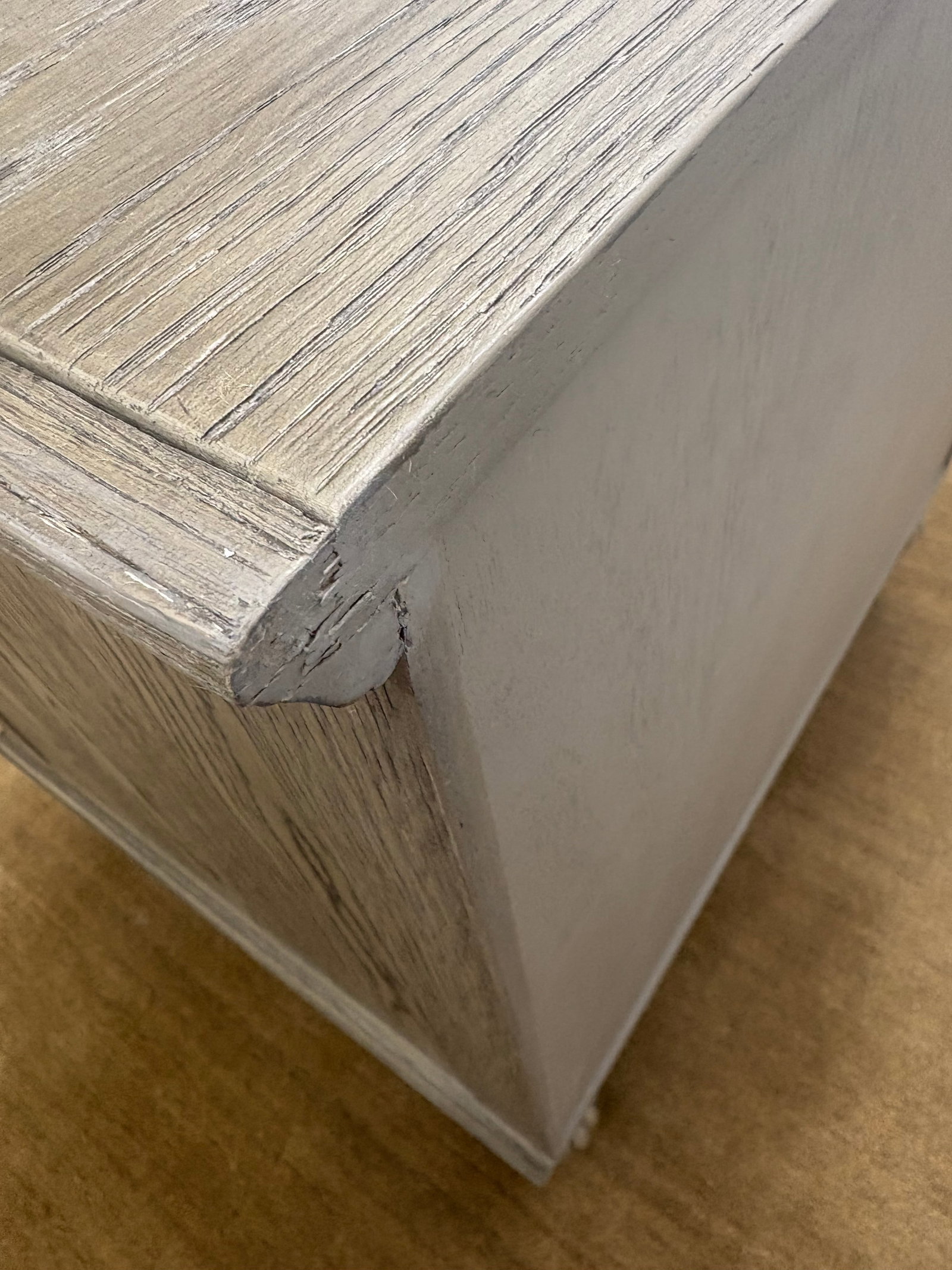 Rh Restoration Hardware Maison Open Nightstand - 24" Antiqued Grey Oak Finish - 4
