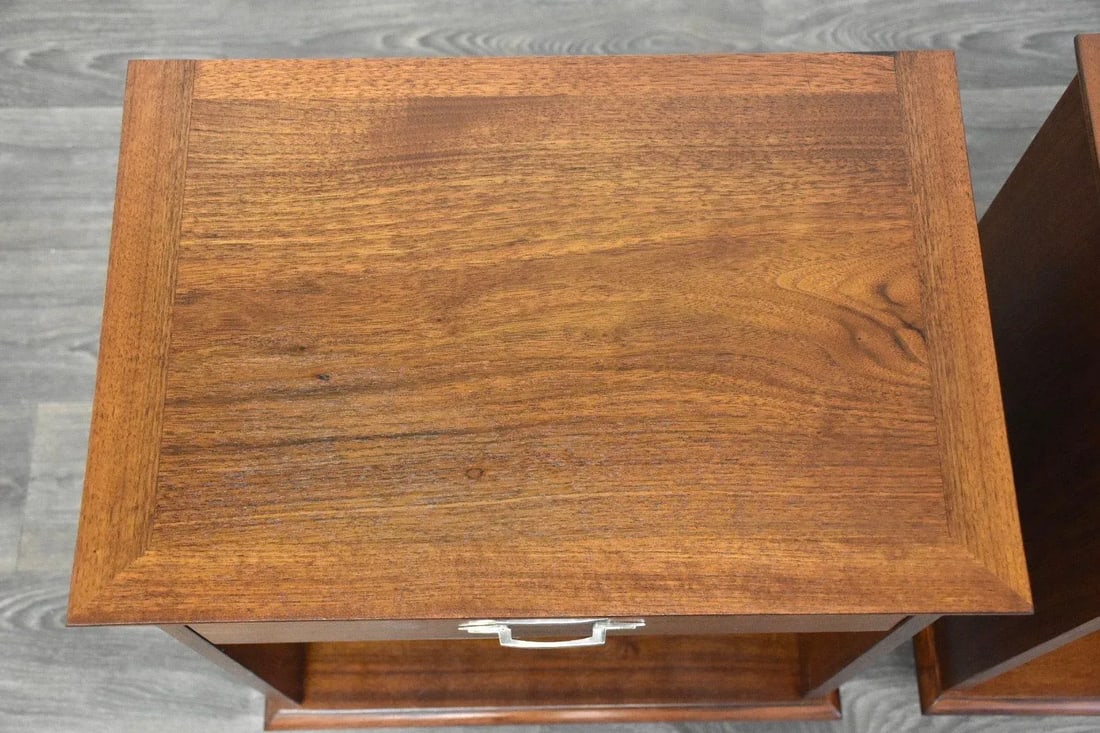 Lane Walnut Mid-Century Modern Nightstands- a Pair - 6