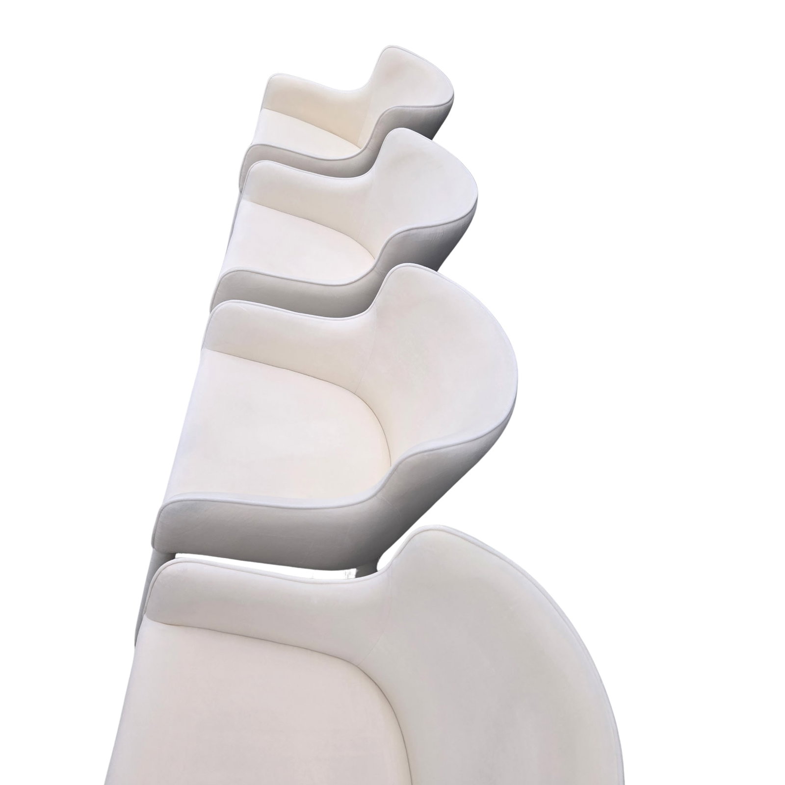 Rh Nicola Slope Fabric Dining Side Chairs (Set of 4) - Performance Velvet, Natural - 11