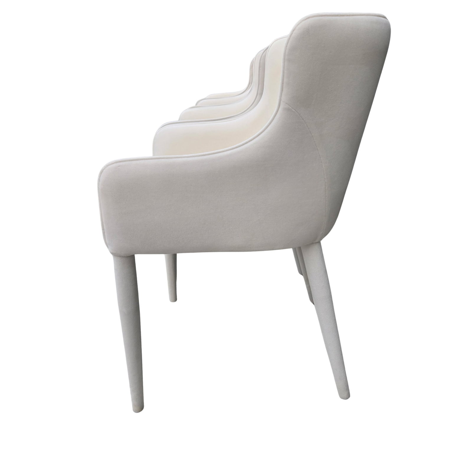 Rh Nicola Slope Fabric Dining Side Chairs (Set of 4) - Performance Velvet, Natural - 12