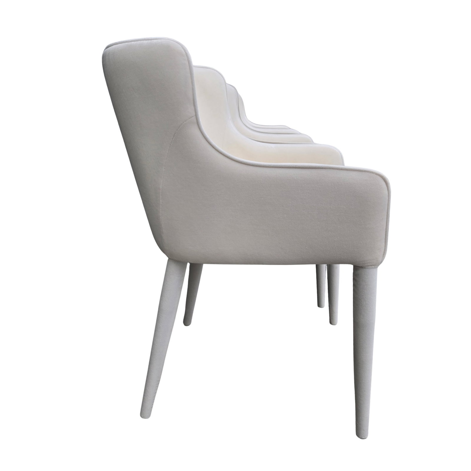 Rh Nicola Slope Fabric Dining Side Chairs (Set of 4) - Performance Velvet, Natural - 15