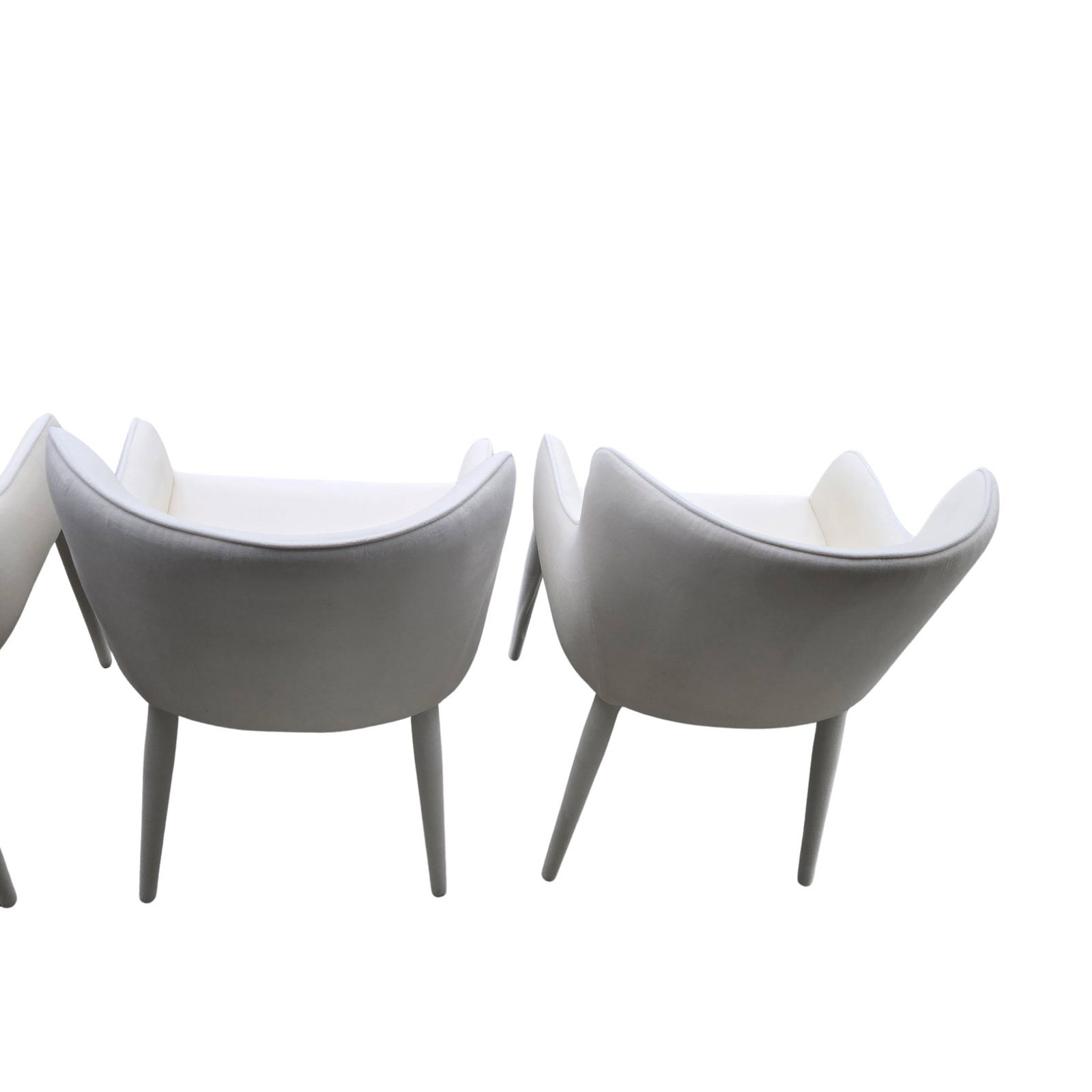 Rh Nicola Slope Fabric Dining Side Chairs (Set of 4) - Performance Velvet, Natural - 17