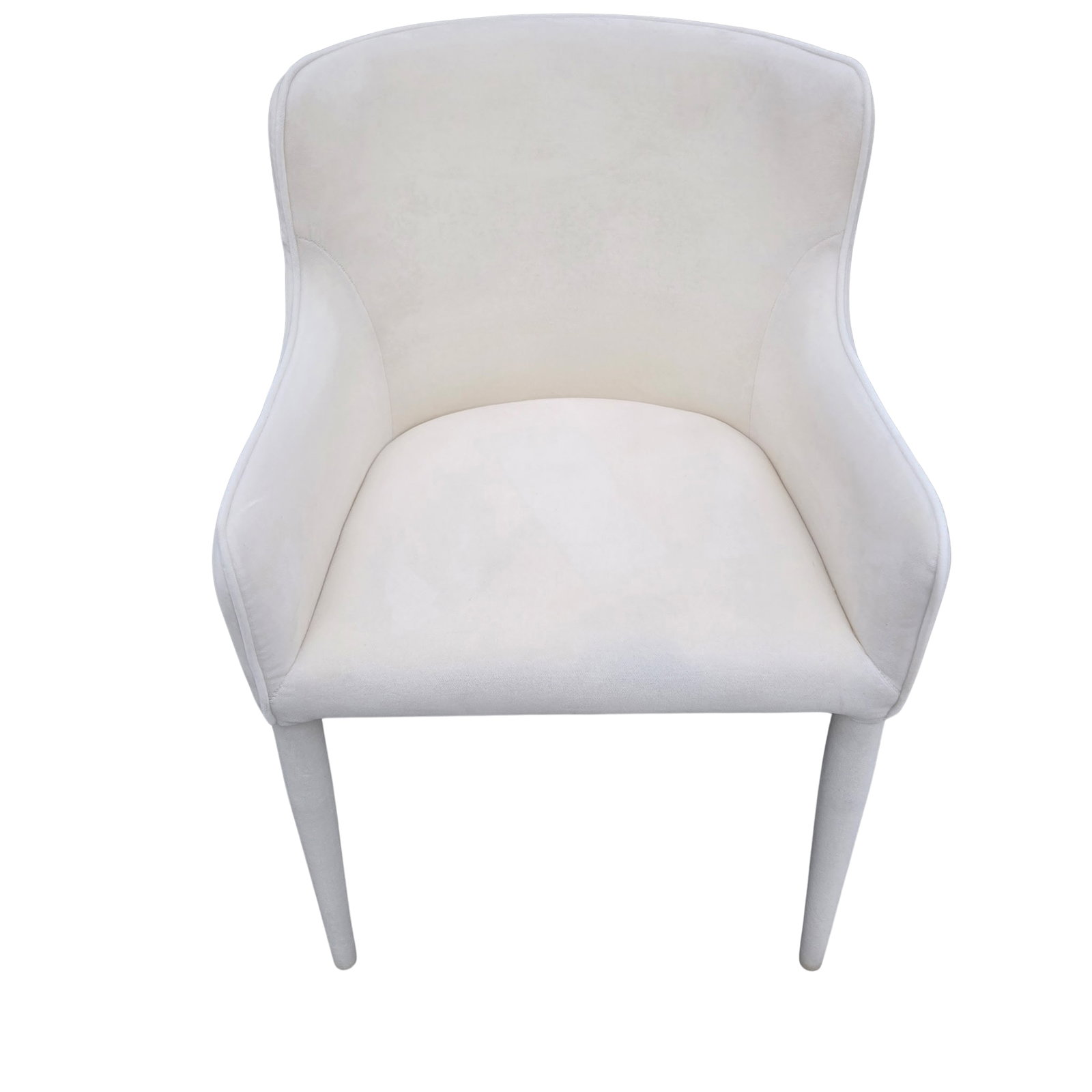 Rh Nicola Slope Fabric Dining Side Chairs (Set of 4) - Performance Velvet, Natural - 4