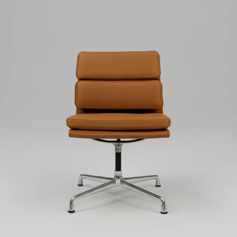 Late 20th Herman Miller Eames Brown Aluminum Group Side Chair - 2