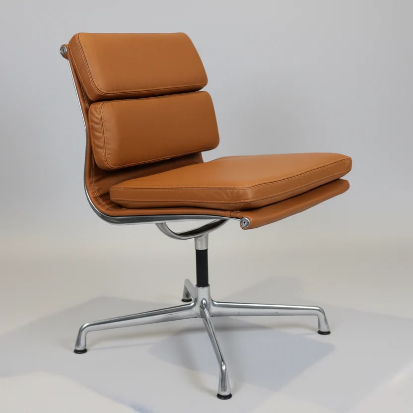 Late 20th Herman Miller Eames Brown Aluminum Group Side Chair - 3