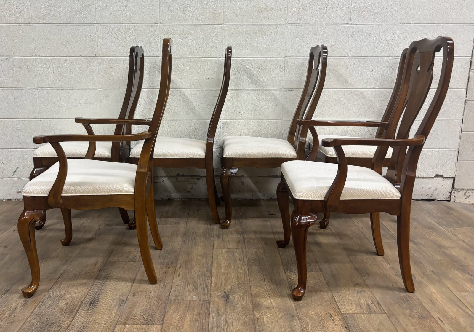 Vintage Drexel Heritage Queen Anne Style Dining Chairs - Full Set of 6 - 7