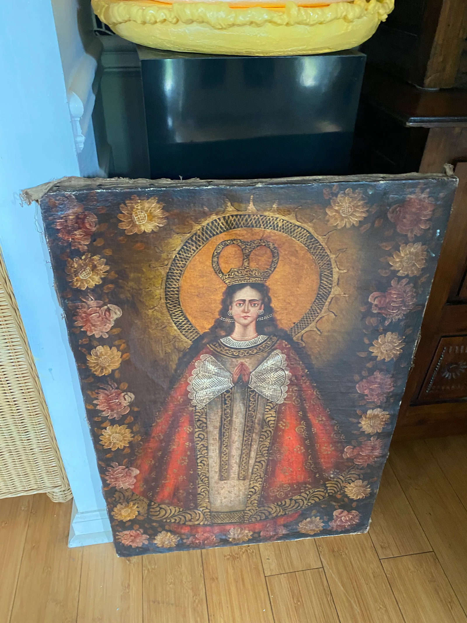Late 19th Century Madonna Portrait Oil Painting on Canvas - 2