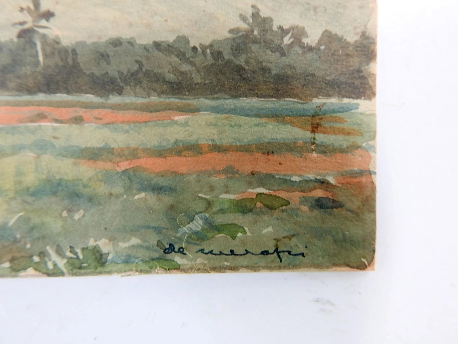 Vintage Indonesian Watercolor Landscape Paintings - a Pair - 3
