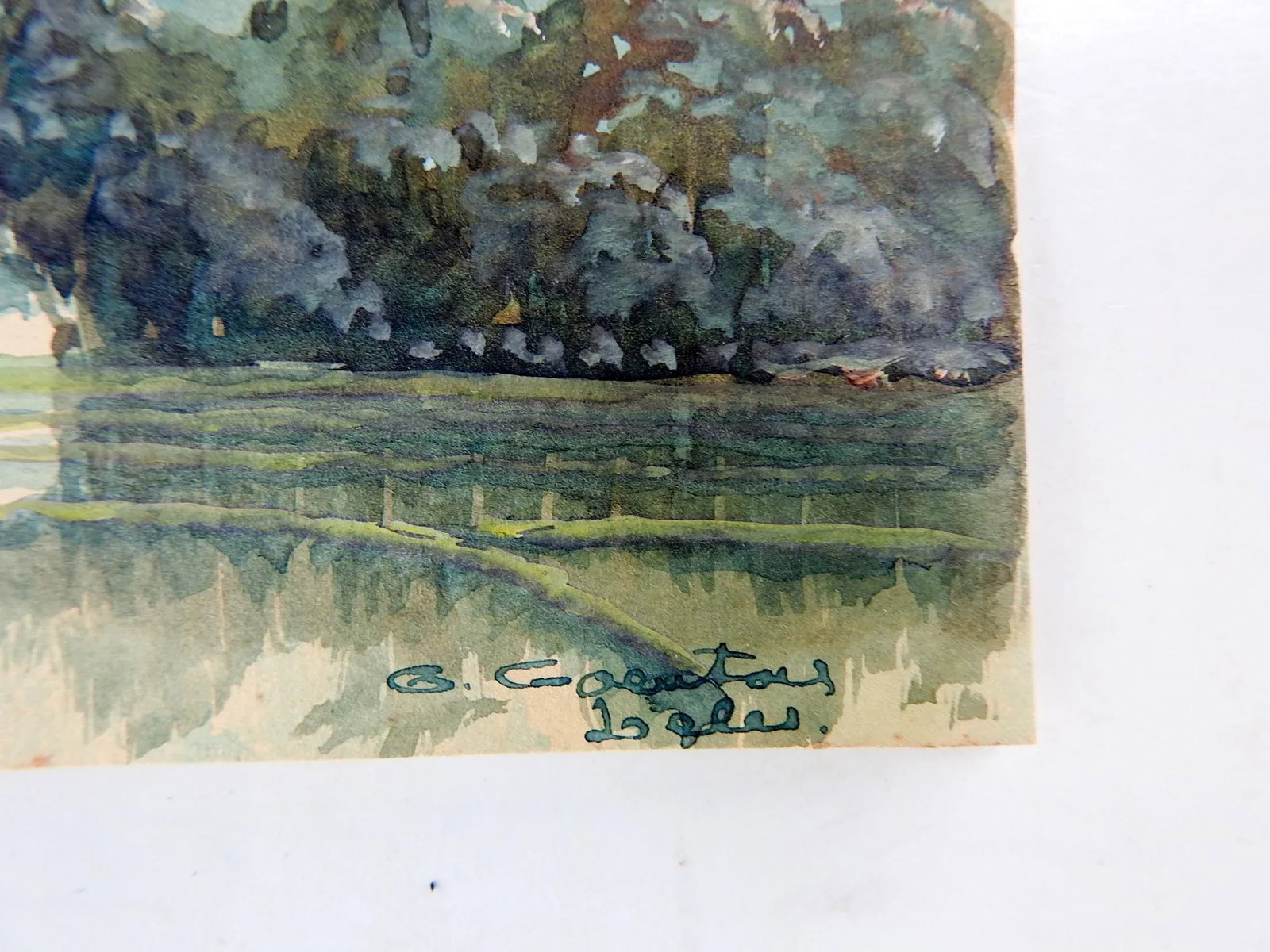 Vintage Indonesian Watercolor Landscape Paintings - a Pair - 7