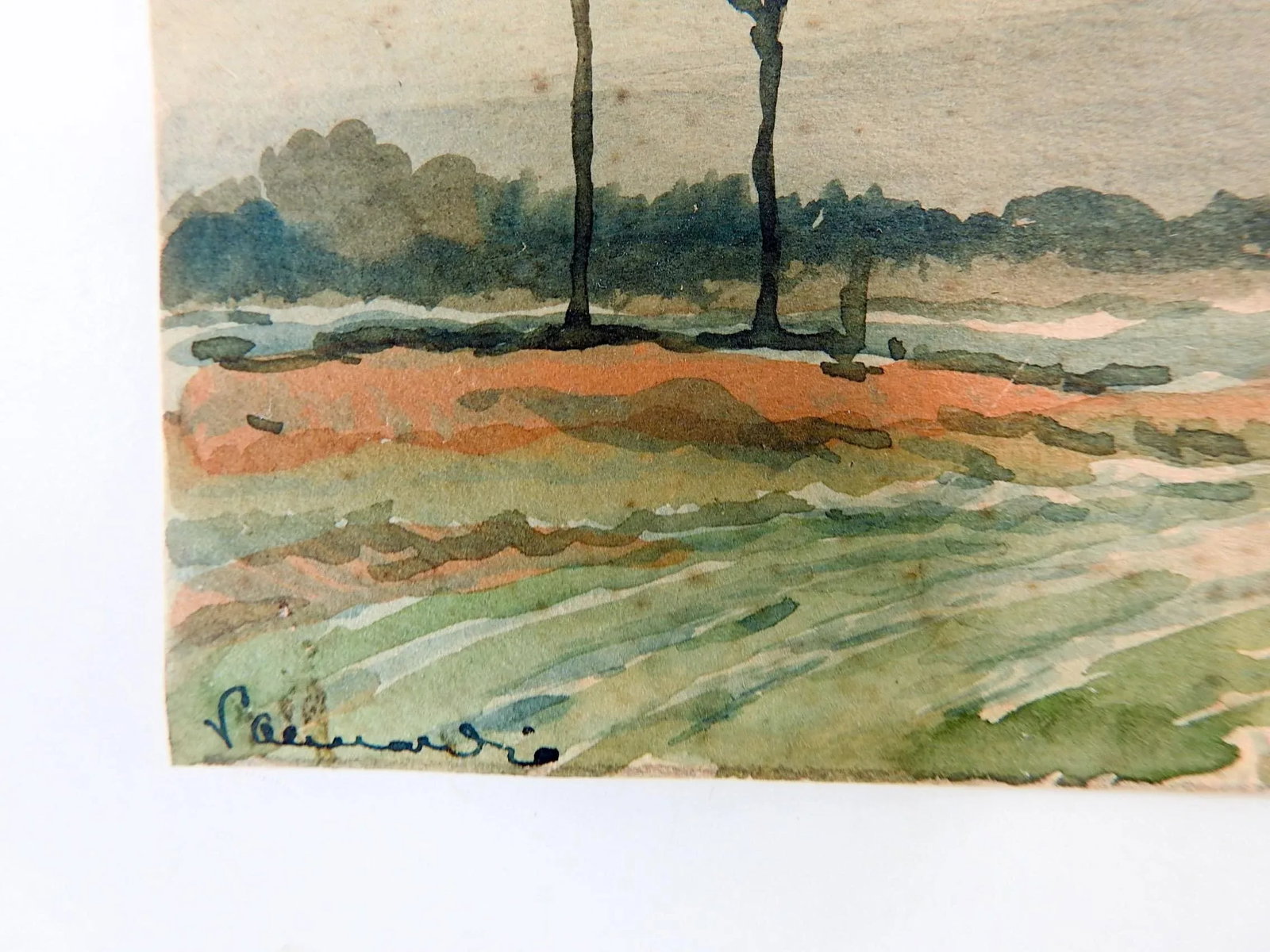 Vintage Indonesian Watercolor Landscape Paintings - a Pair - 9