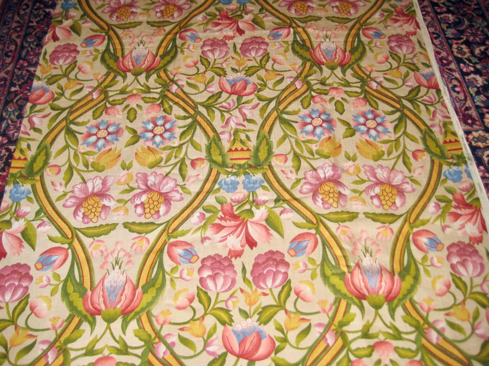 Italian Floral Baroque Rubelli Fabric Textile- 10 Yards - 4