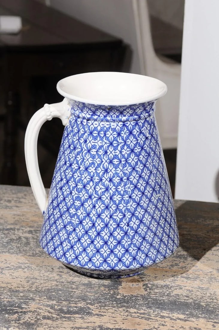 Westhead, Moore & Co. Valletta English Blue & White Brown Wash Basin- 2 Pieces - 5