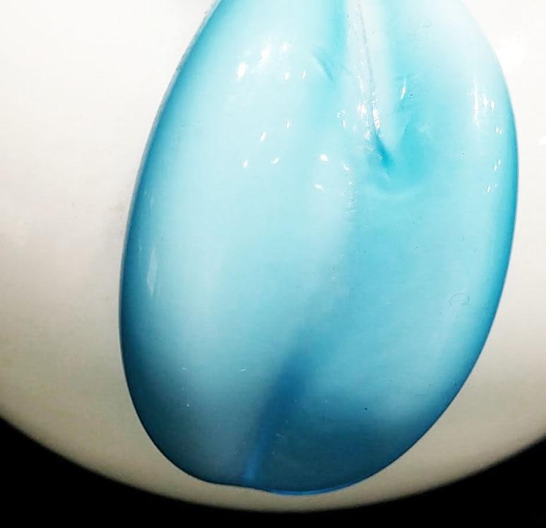Murano Italian White Sky Art Glass Pear & Apple - Decor - Paperweights - 3
