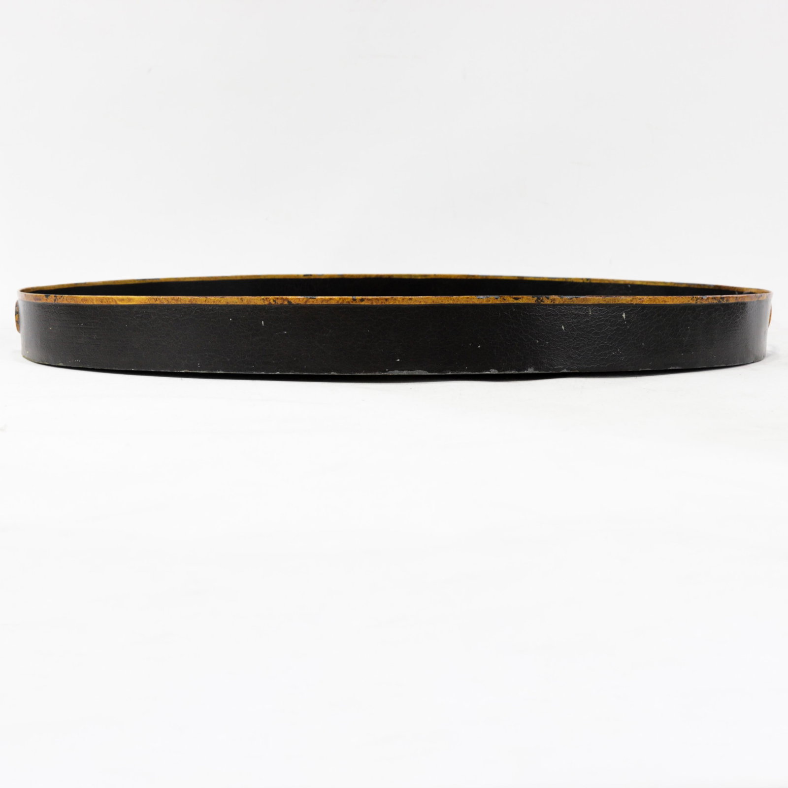 Vintage Black and Gold Chinoiserie Lacquerware Serving Tray - 8
